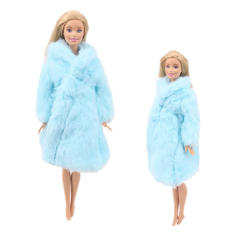 Multicolor 1 Set Sleeve Soft Fur Coat Sweater Tops Dress Winter Warm Casual Wear Accessories Clothes for Barbies Doll Kids Toy | Игрушки и