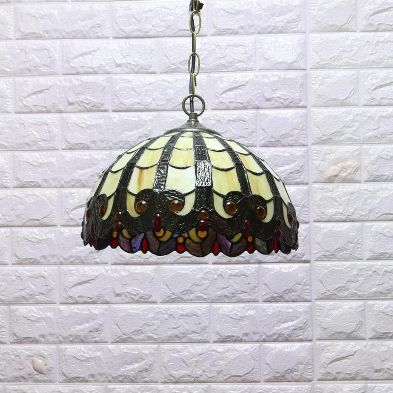 Тиффани подвесные светильники цветок светодиодные витражные стеклянные лампы