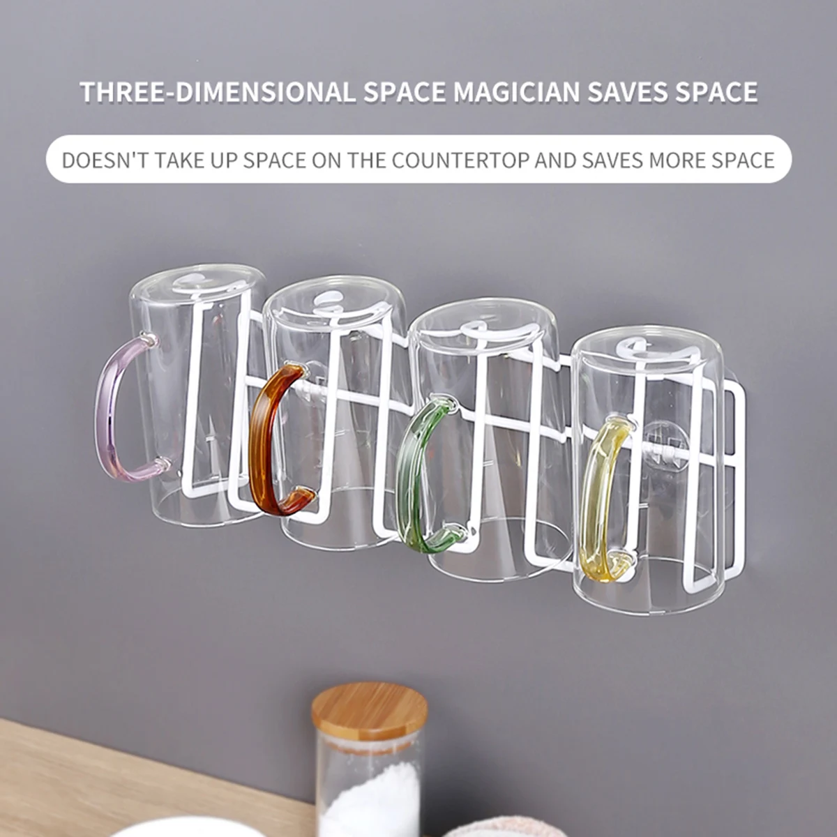 

Cup Drainer Rack For Kitchen Organizer Punch-Free Shelf Beer Whiskey Coffee Drinkware Drying Organizer For Kitchen Cup Holder