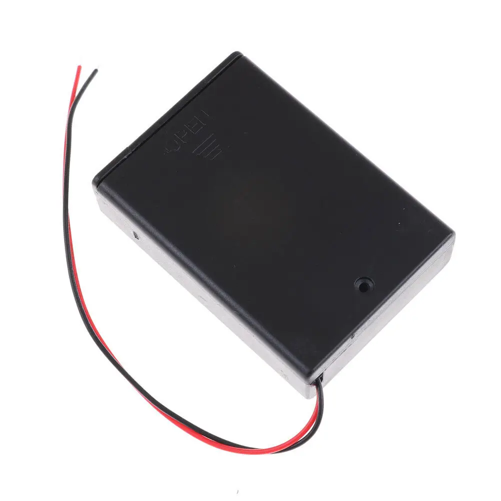 Пластиковый чехол держатель для аккумуляторной батареи 3 шт. AA 4 5 В с проводом и