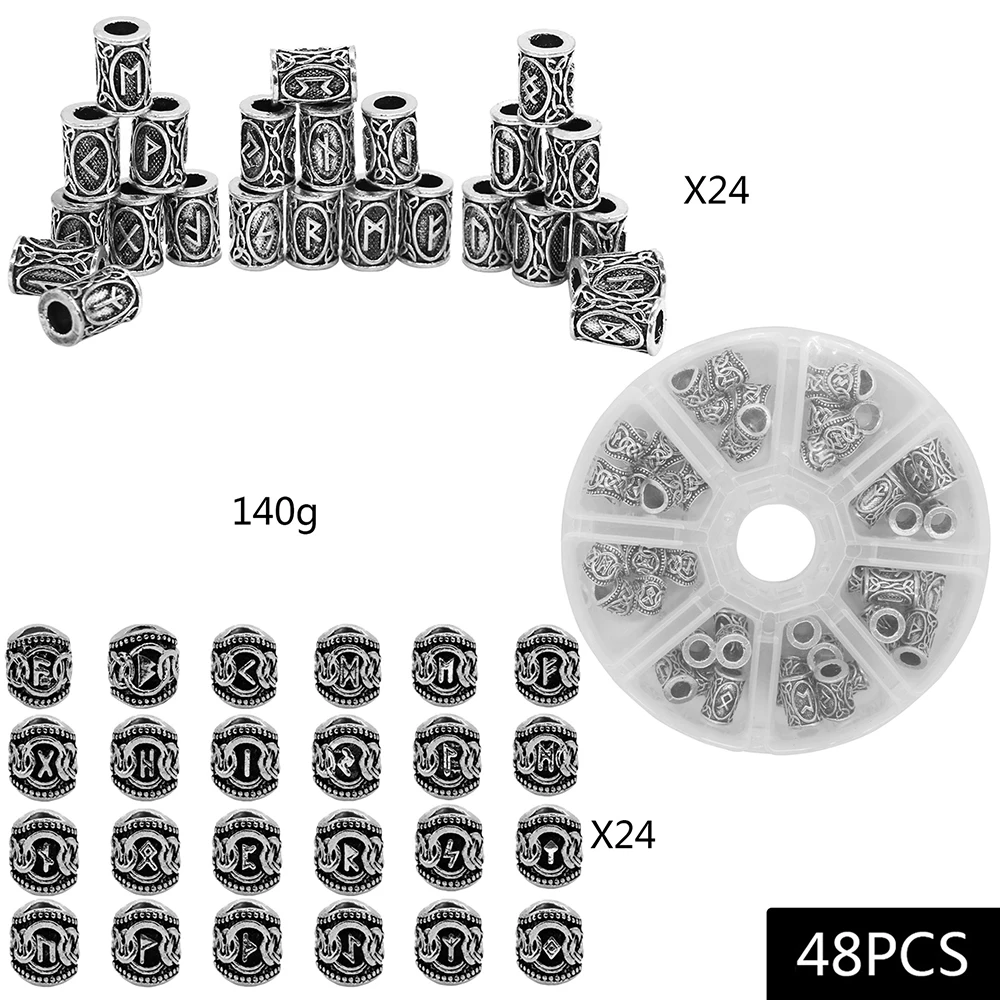 48 шт. бусины для плетения волос |
