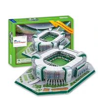 brazil parque antarctica football stadium learning 3d paper diy jigsaw 3410 puzzle model educational toy kits gift toy