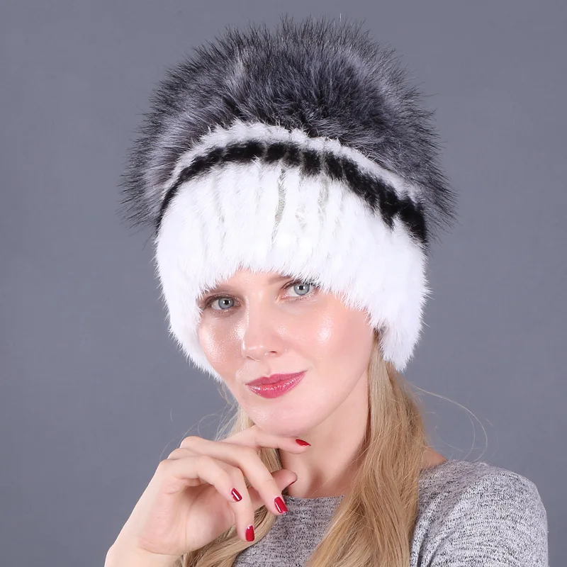 

Новинка Осень-зима 2020 меховая шапка с капюшоном из кроличьего меха Женская Корейская версия модная теплая шерстяная шапка из лисьего меха
