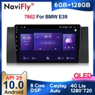 8-ядерный 6 + 128G Android 10 API29 QLED carplay автомобильный радиоприемник, мультимедийный плеер для BMW 5 E39 E53 X5 1995-2001 2002 2003 2004 2005