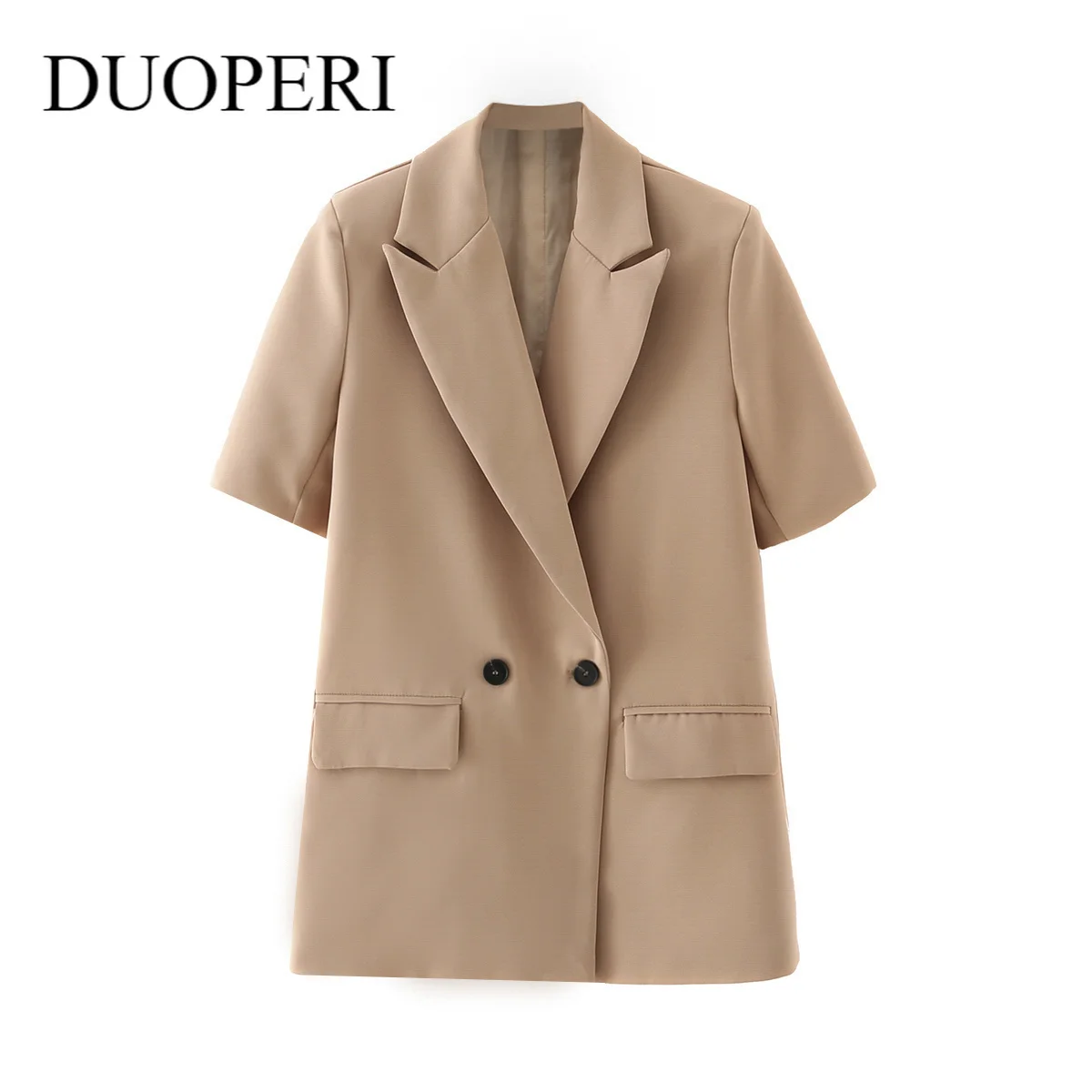 

Новинка 2021, Женский блейзер с двумя пуговицами и коротким рукавом, Модный повседневный шикарный летний женский Блейзер, костюм