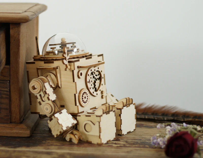 Robotime 5 видов вентилятор вращающийся Деревянный DIY стимпанк модель здания Наборы Ассамблеи игрушка в подарок для детей и взрослых AM601