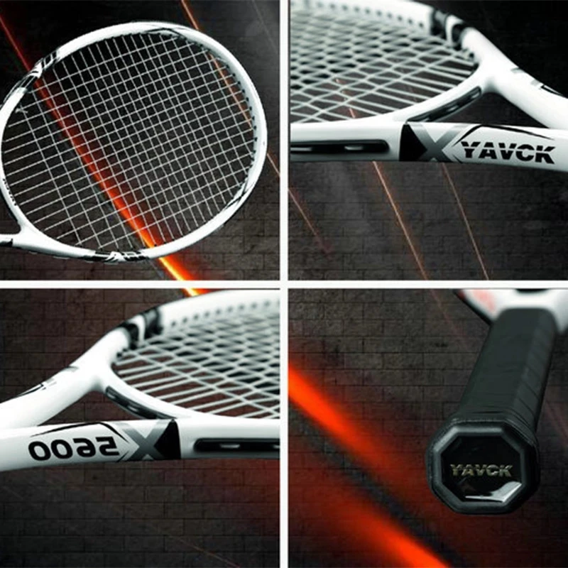 

Professional Tennis Racket Composite Carbon Used For Men/Women Beginner Sports Nylon Net Cable Competitive Training Top Racket