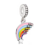 2pcslot rainbow pendant the rainbow after wind and rain means beauty and luck diy women jewelry pendent braceledes necklaces