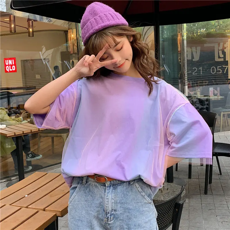 Женская Прозрачная Футболка с длинным рукавом черная сетчатая футболка в стиле