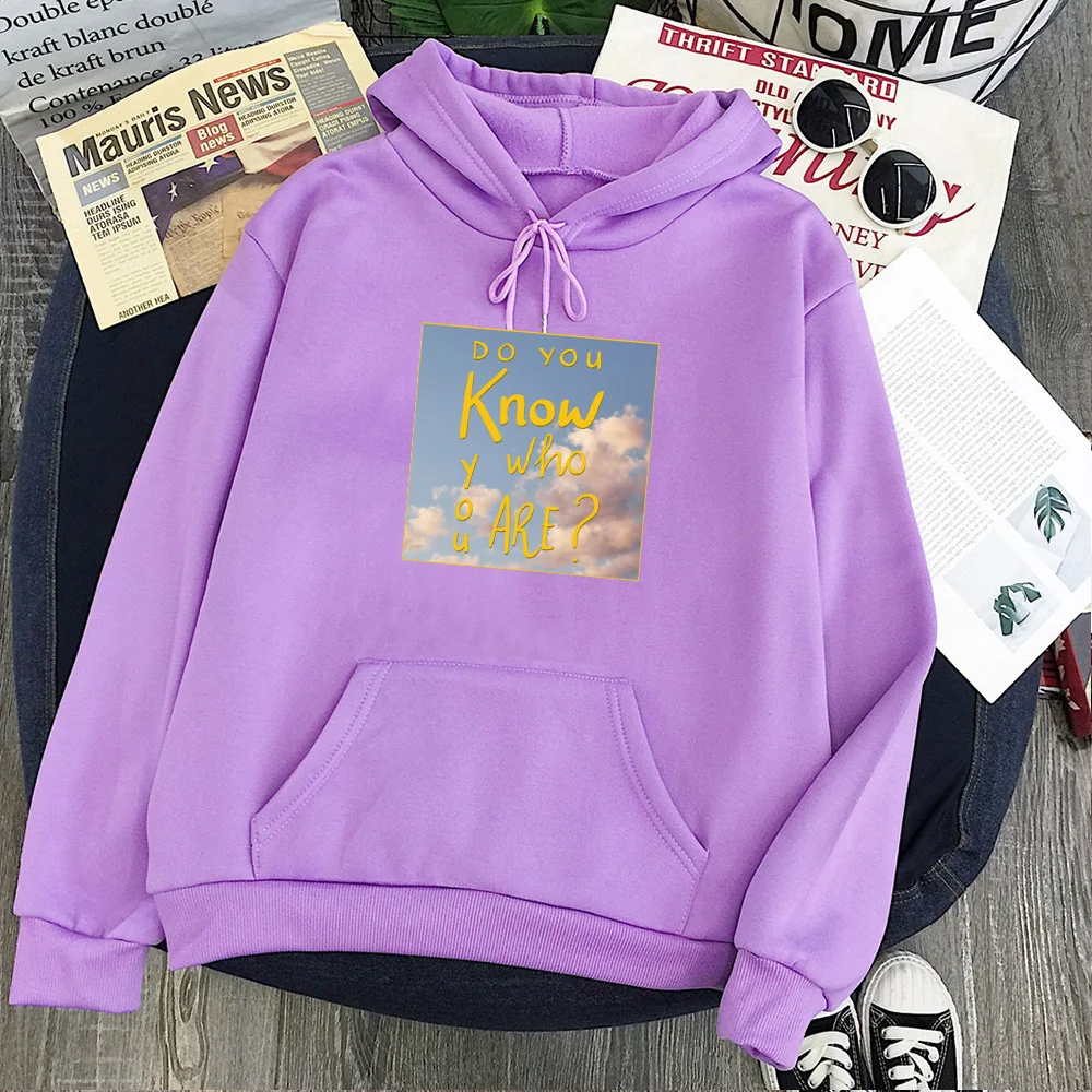 

Vintage Sweatshirt Do You Know Who You Are Print Pullovers Fall 2021 Men Clothing Vintage Kawaii Hoodies