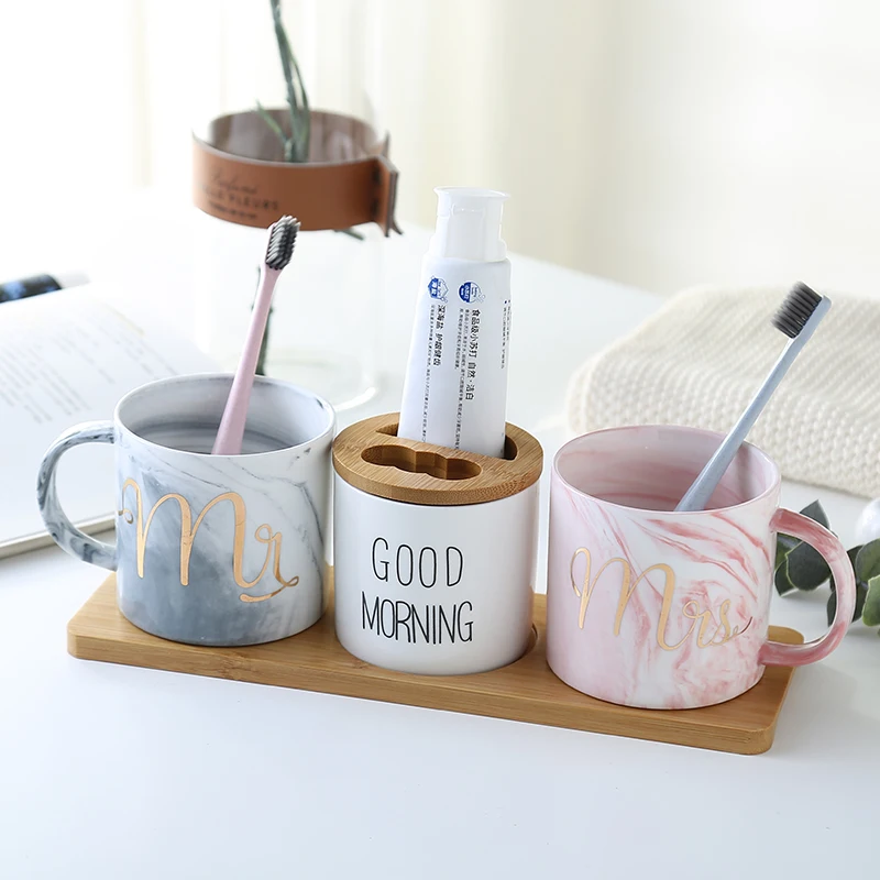 

Modern Marble Bathroom Accessories Set Ceramic Toothbrush Holder Toilet Storage Organizer Pink Home Decoration Housewarming Gift