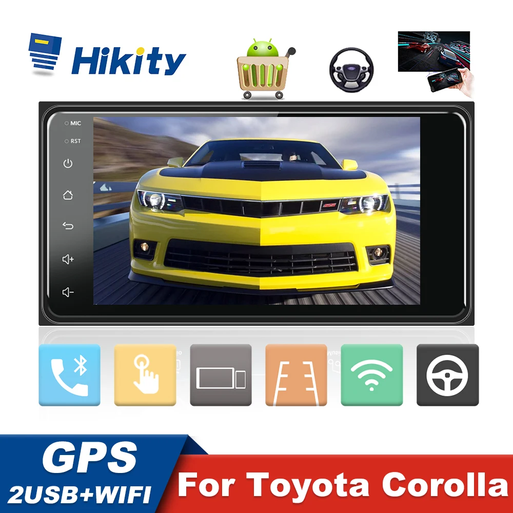 Автомагнитола Hikity мультимедийный MP5 видеоплеер 2 5D с 7 &quotэкраном GPS Wi Fi функцией