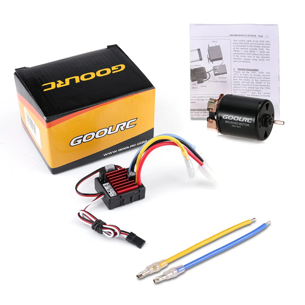 GoolRC 540 23T щеточный двигатель с 60A ESC Combo для 1/10 On road Дрифт тур RC Car|Детали и