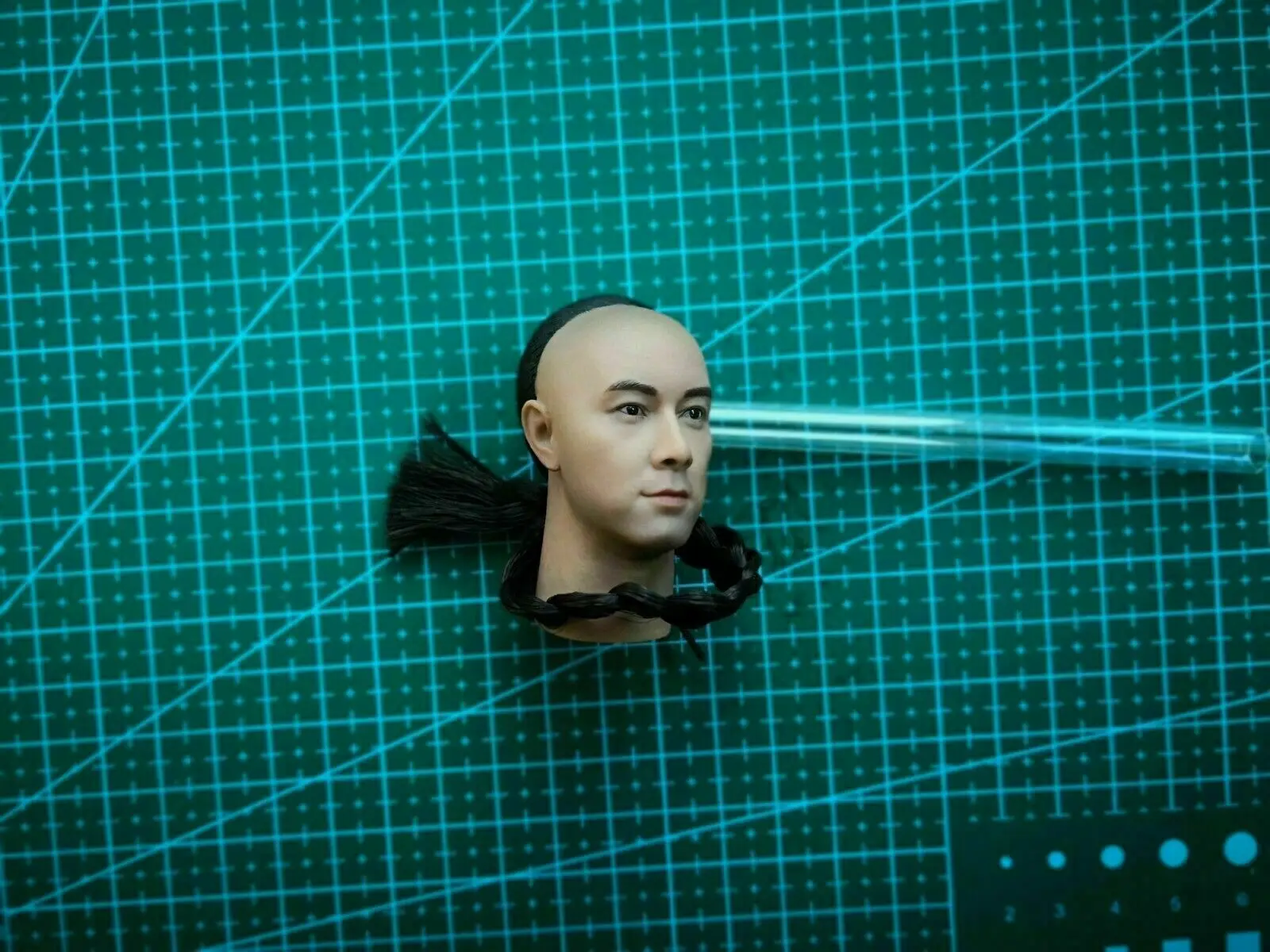 

1/6th Qing Dynasty Braid Head Sculpt Dicky Cheung Head Model Toy Fit 12'' Doll in stock