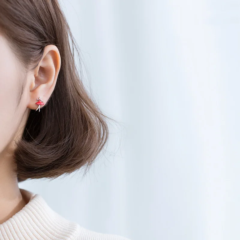 Женские серьги пусеты для балета Trusta серебро 925 пробы подарок школьниц и дочек