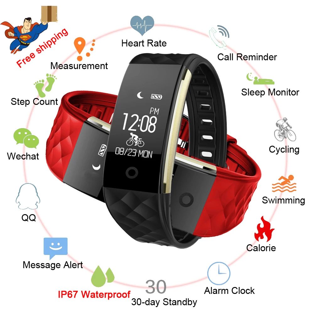 Умные часы для мужчин и женщин с Bluetooth Вибрация телефонов Apple Android Xiaomi PPG