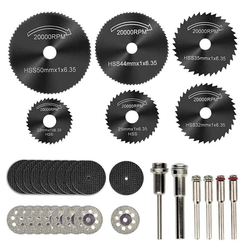 

32 шт. режущие колеса для роторного инструмента алмазные металлические режущие колеса и сверлильный режущий диск из смолы отрезные колеса