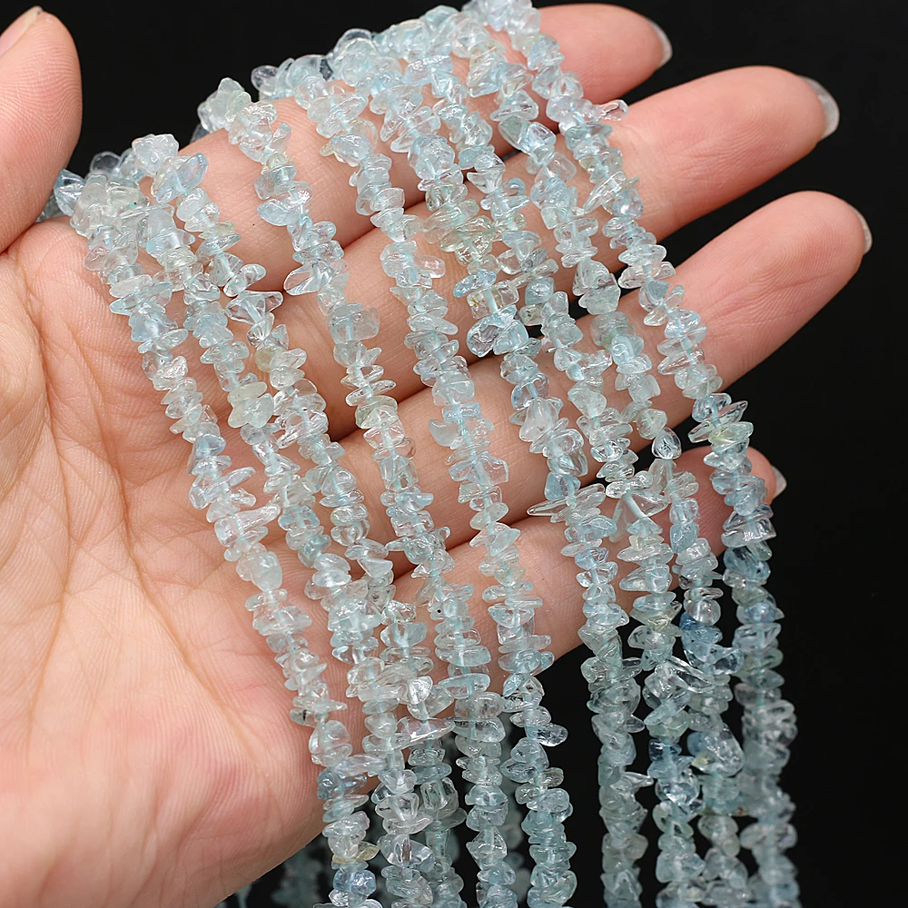 

40cm Natural Chip Stone Irregular Shape Apatites Gravel Stone Loose Beads for Making Women Jewelry Necklace Size 3x5-4x6mm