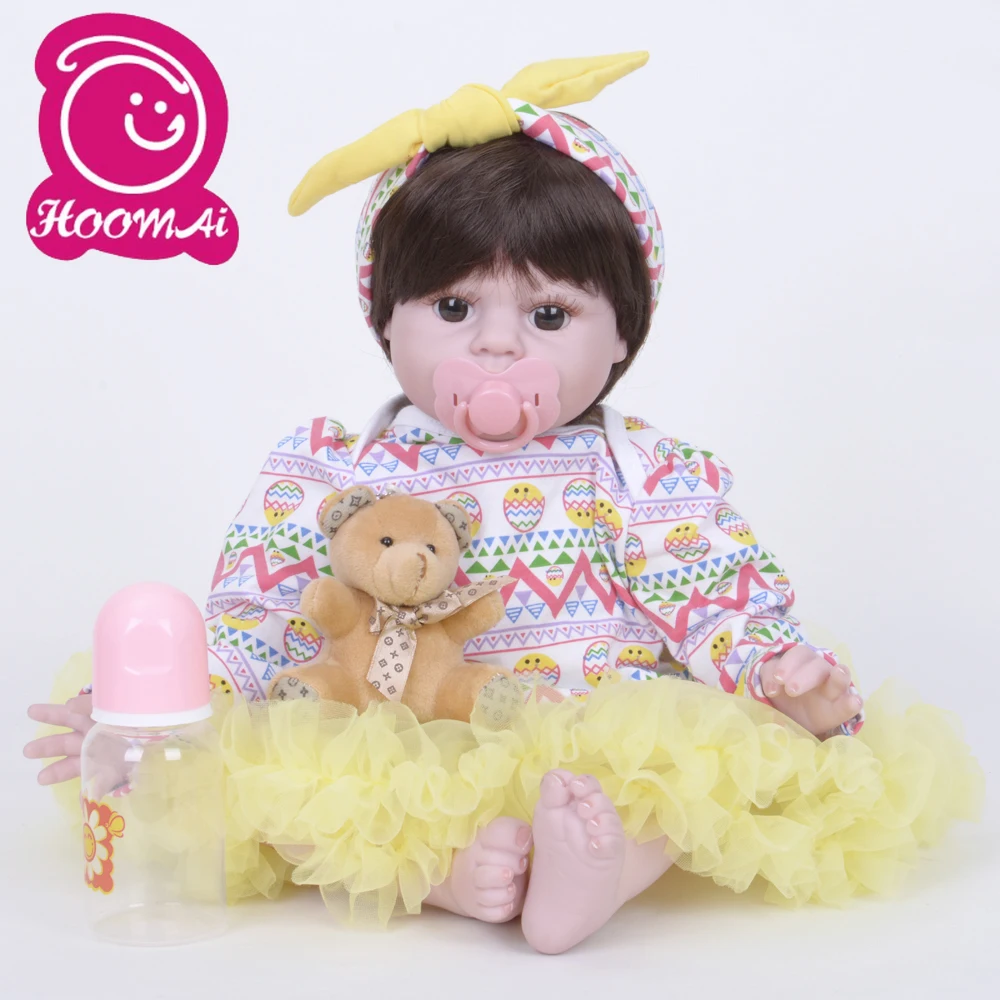 Модная детская кукла реборн 22 дюйма реальная из ткани Реалистичная игрушка