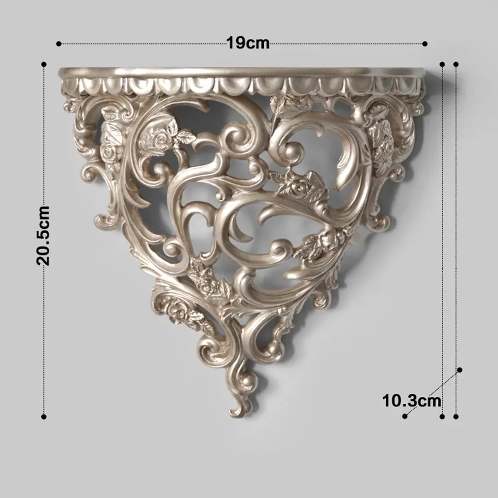 

creative wall decoration shelf stereo partition crafts Champagne white color Resin Home Wall Holder Decoration Frame