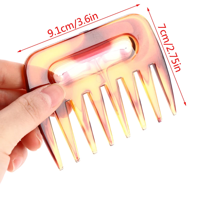 

Amber Men's Retro Oil Hair Comb Wide Teeth Hairbrush Fork Comb Men Beard Hairdressing Brush Styling Tool Trim Care Beard Comb