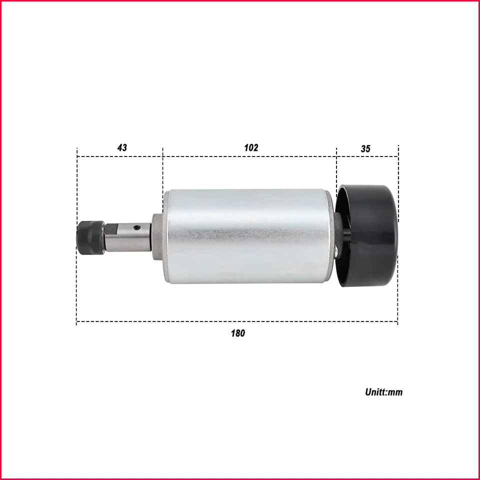 Шпиндель с ЧПУ 300 Вт воздушным охлаждением шпиндель ER11 цанговый патрон 52 мм