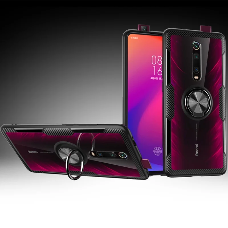 For Xiaomi Mi 9T Redmi K20 Pro Case Transparent Acrylic Cover Soft Silicone Bracket Mi9T Fundas |