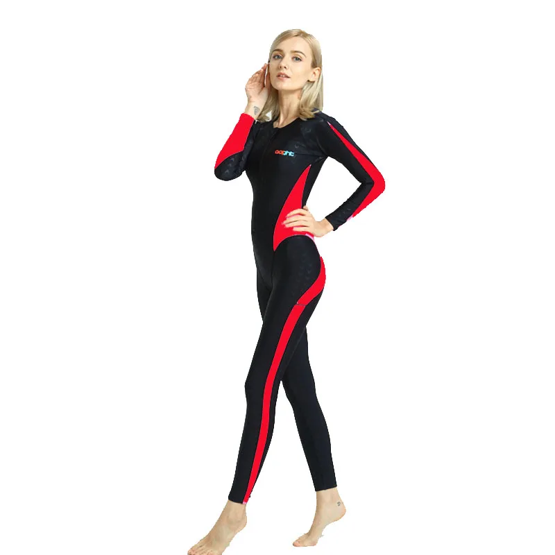 Girl's One Piece Professional Competition Racing Training Full Body Swimwear Lady Spandex Waterproof Training Surfing Swimsuit