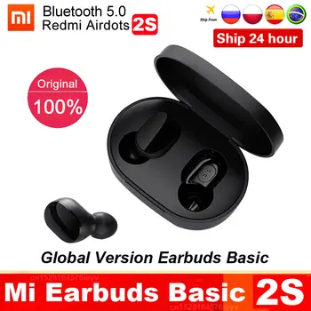 Original Xiaomi Redmi Airdots 2s Earphone Mi True Wireless Earbuds Basic 2s Bluetooth 5.0 Air2SE TWS Microphone Gaming Earphones
