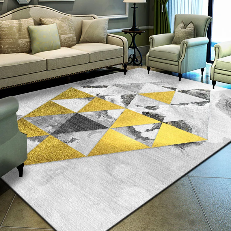 Large Big Area Rugs Modern Polyester Soft Carpets For Living Room Bedroom Metal Style Home Carpet Floor Door Mat Alfombra | Дом и сад