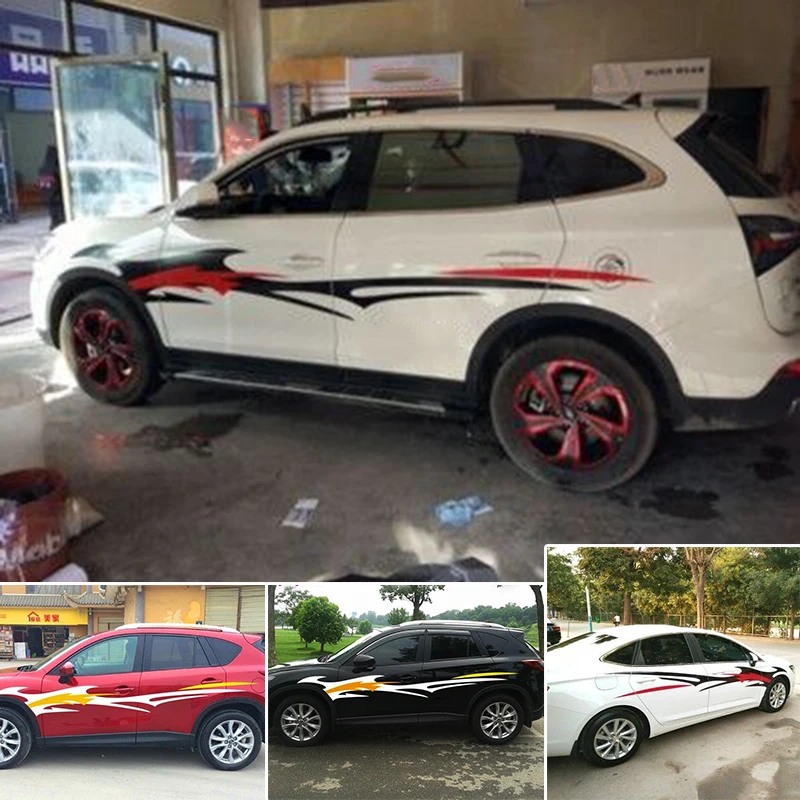 Двусторонние виниловые наклейки Flame Totem для автомобиля на всю талию хороший