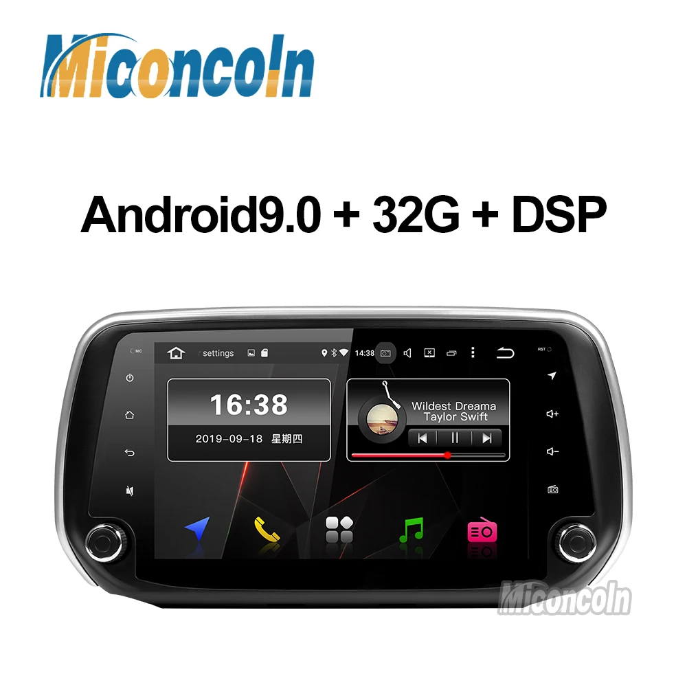 PX30 32G android 9 0 автомобильный dvd gps плеер для hyundai Santa fe/ix45 навигатор raido видео 1 din