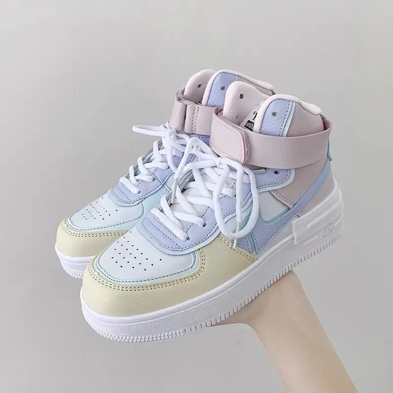 Новинка осени синий розовый военно воздушных сил нет. 1 с высоким берцем