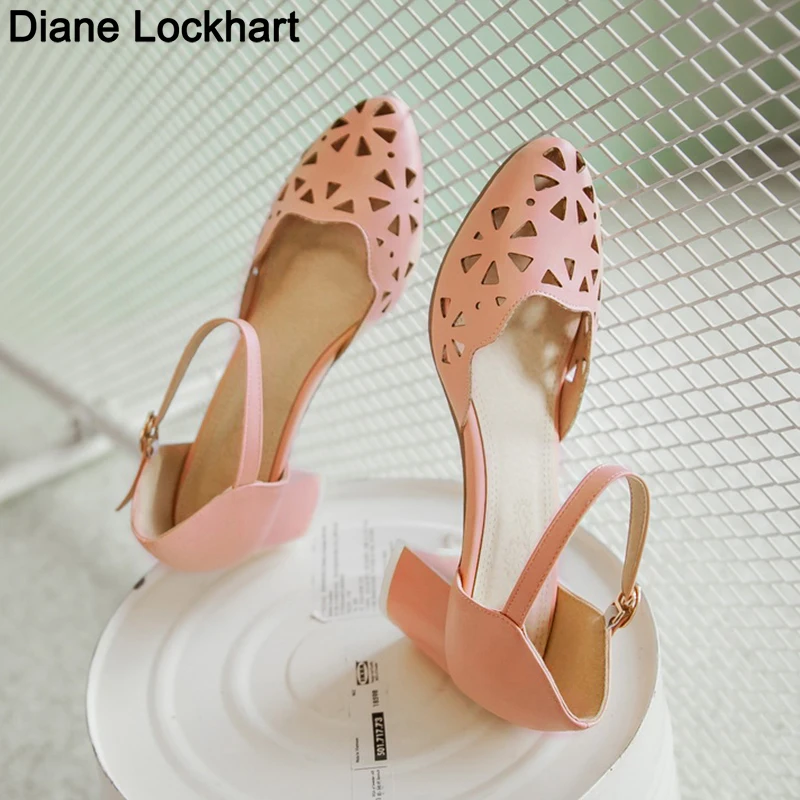 

Sweet Women's Hollow Pumps Fashion Round Toe Shoes Spring Autumn Ladies Casual With Wild Fashion Holes Low Heels Women Factor 41