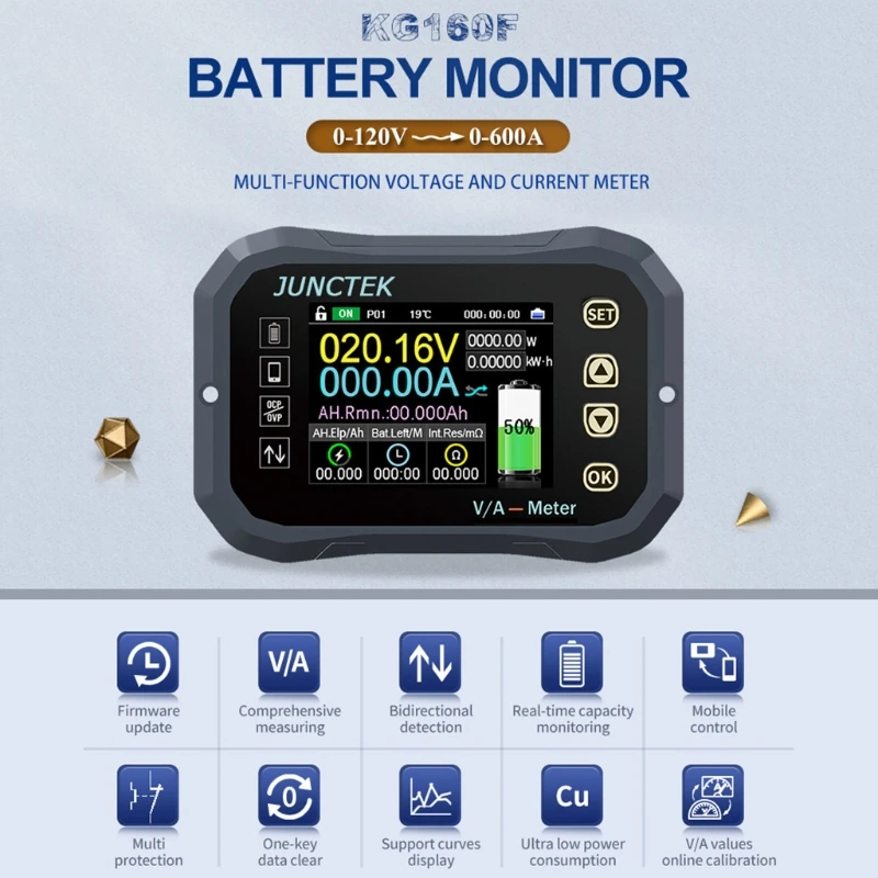 Многофункциональная батарея кулометр Напряжение Ток Мощность мощность