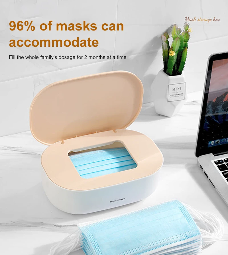 

1PC Paper Mask Storage Box Wet Tissue Box Seal Baby Wipes Dispenser Holder Household Plastic Dust-proof Tissue Box with Lid