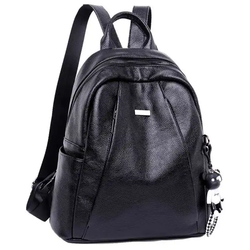 

2021 High Quality Women Backpack Vintage Backpacks For Teenage Girls Fashion Large School Bags Leather Black Mochila Feminina