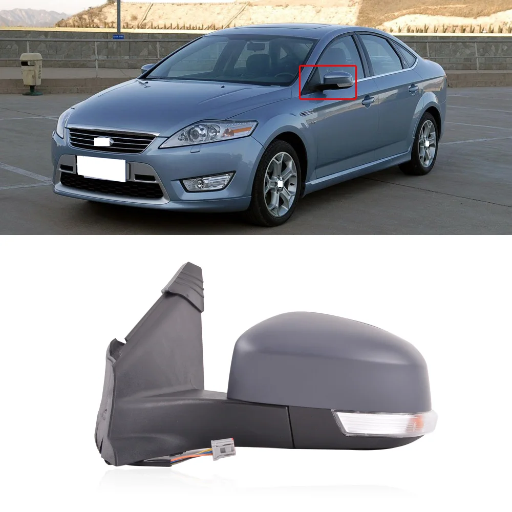 CAPQX 7/9/11 проводов для Ford Mondeo 2007-2012, внешнее зеркало заднего вида, зеркало заднего вида, светодиодный индикатор, светильник в сборе
