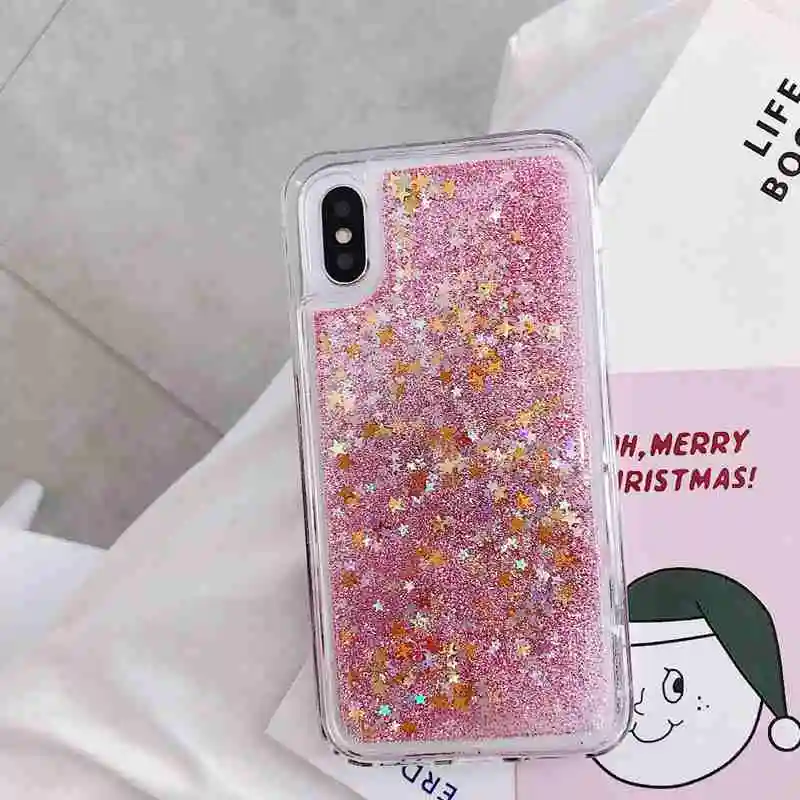 Жидкий песок чехол для samsung Galaxy A50 A30 A10 M10 M20 M30 J6 J4 A6 A8 плюс A7 S10 S9 плюс S10E динамический блеск TPU крышка чехол на samsung a50 - Цвет: Pink Gold