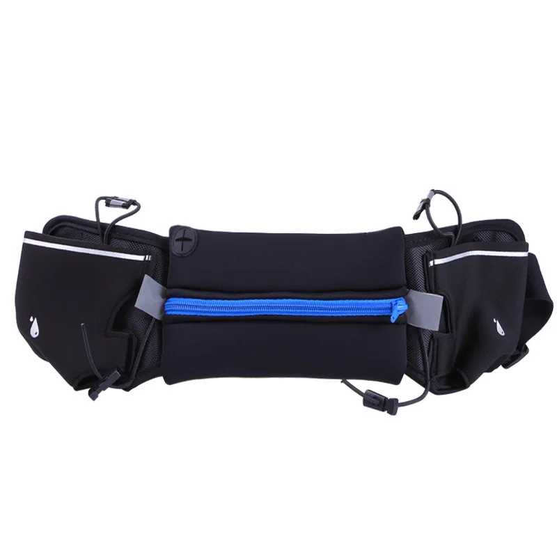 Running Waist Bags Outdoor For Man&Women Jogging Waist Pack Hydration Belt Bag Water Bottle Fitness Gym Lightweight Sport Wallet - Цвет: Blue