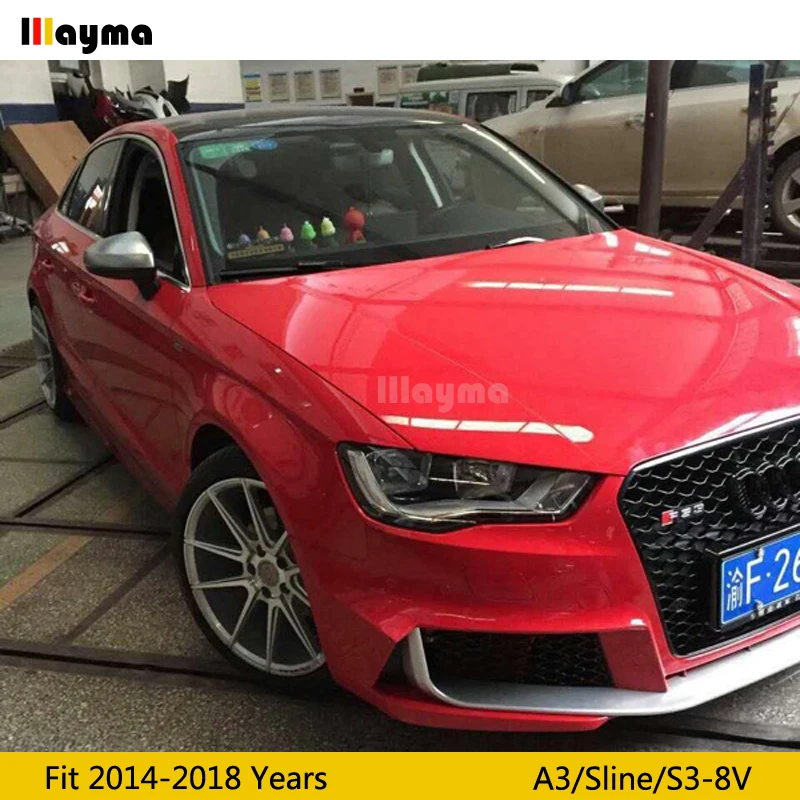 Хромированный ABS Зеркало Обложка для Audi A3 8V 2014 2015 2016 2017 2018 год Новый автомобиль
