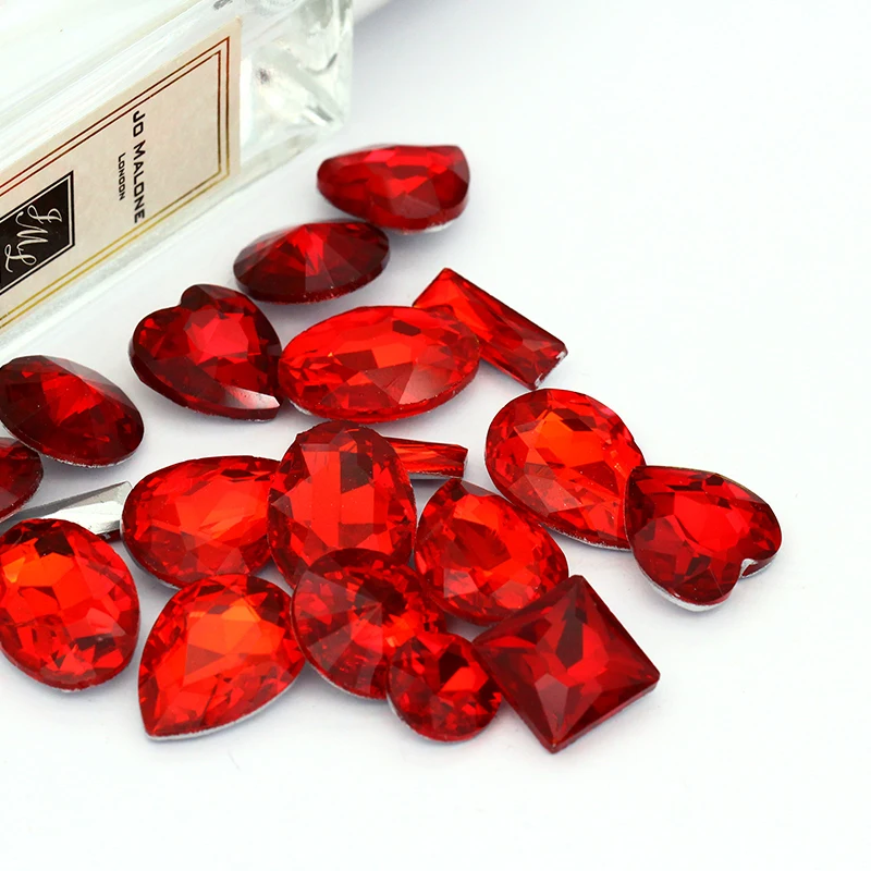 40 шт. яркие разноцветные хрустальные стразы в форме страз стеклянные аппликации