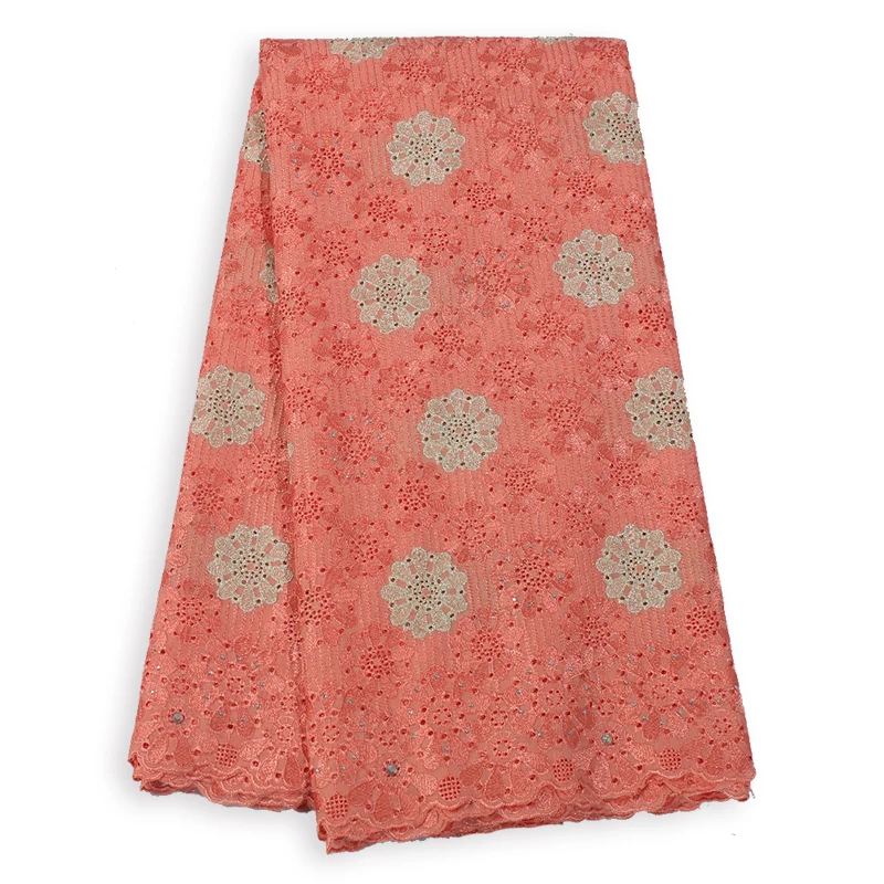Bestway персиковый Швейцарский лак кружевная ткань стразы хлопок вуаль вышивка с