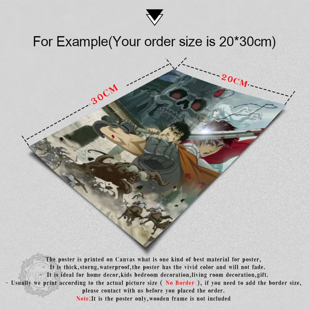 Плакат берзер японские аниме плакаты и принты Картина на холсте Настенная