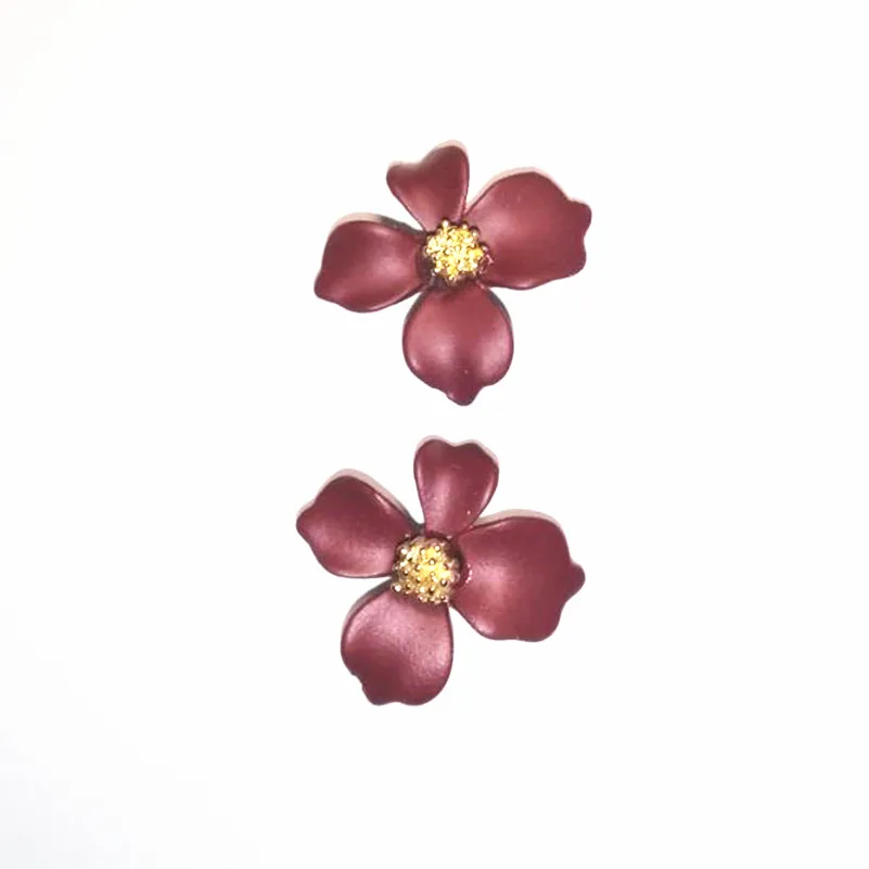 Новые изысканные серьги в виде цветов корейские личные характерные с жемчугом и