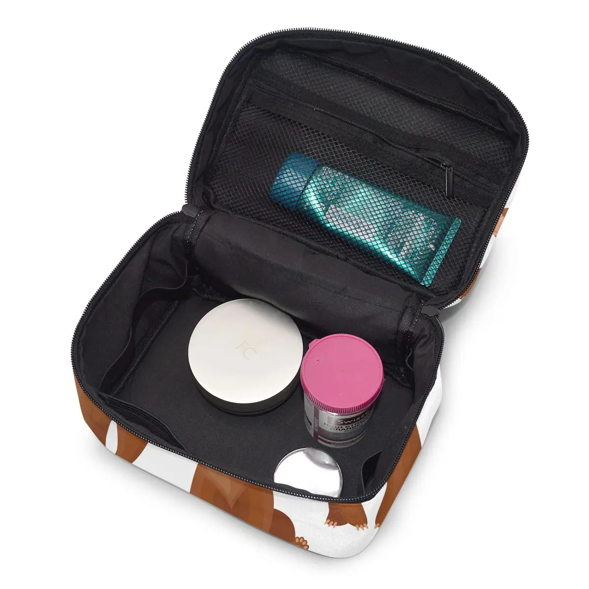 

2021 Women Makeup Bag Cosmetic Bags Brown Bears Ladies Beauty Case Cosmetics Organizer Toiletry Bag