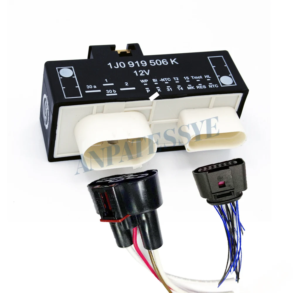

Радиатор SE0027, блок управления вентилятором радиатора, модульная вилка 1J0919506K 1J0 919 506K, реле охлаждающего вентилятора для VW Jetta Golf TT Beetle