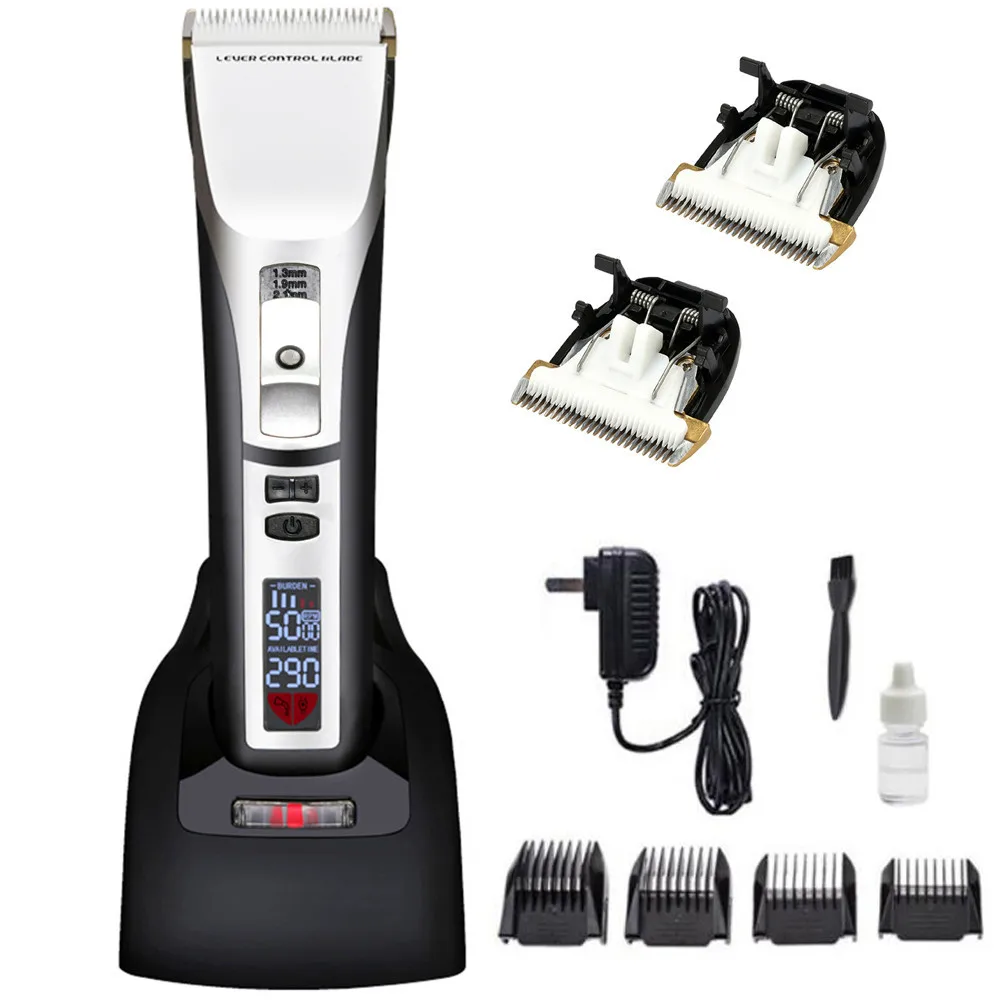 Add 2pcs Blades Профессиональная машинка для стрижки животных уход за котом кроликами электрические ножницы для собак Бритва для домашних животных Триммер для волос перезаряжаемая машинка для стрижки волос - Цвет: Add 2pcs Blades