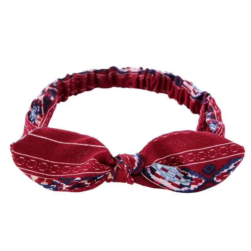 

Sweet Women Headbands Vintage Cross Knot Elastic Solid Print Hairbands Bandanas Girls Cross Turban Hair Bands Hair Accessories