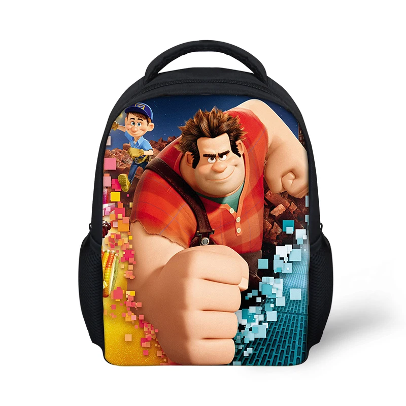 Cartoon Kindergarten Baby Backpack Wreck-It Ralph Pattern Kids Book Bags 3D Anime Design Boys Girls Small School Bags